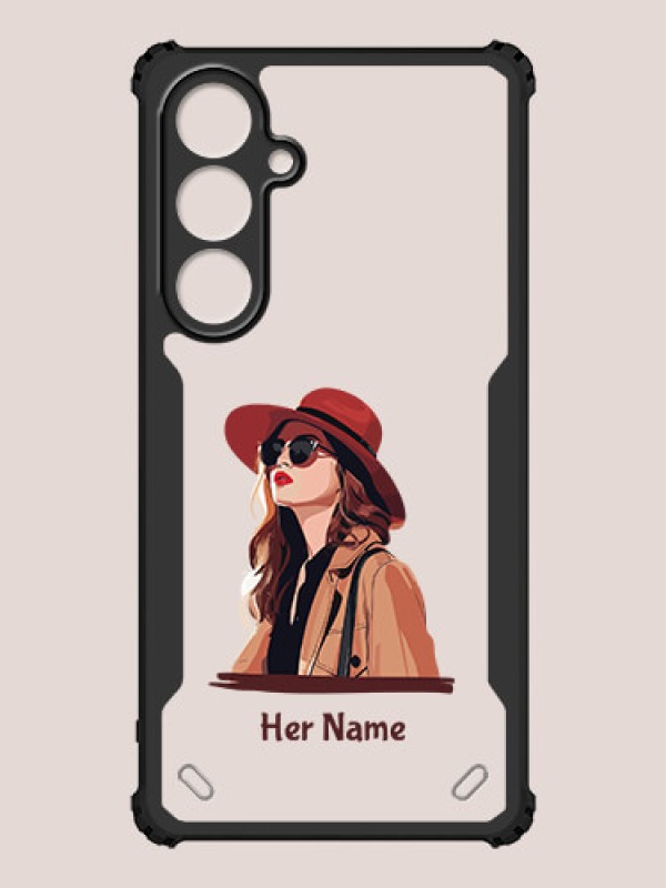 Custom Galaxy S24 FE 5G Custom Hybrid Mobile Phone Case With Independent Woman Design