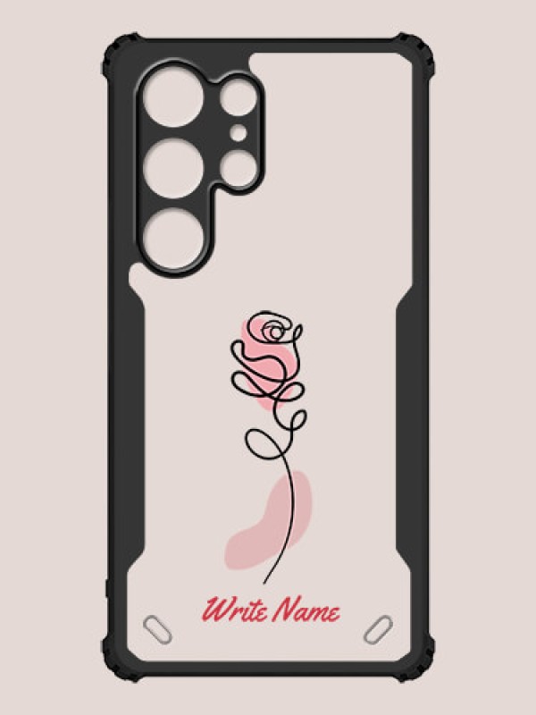 Custom Galaxy S24 Ultra 5G Custom Hybrid Mobile Phone Case With Rose Flower Design
