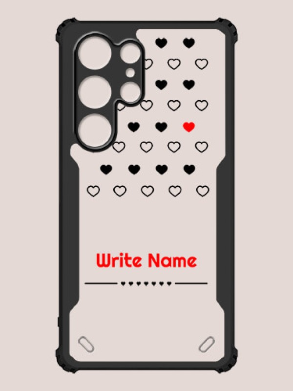 Custom Galaxy S24 Ultra 5G Custom Hybrid Mobile Phone Case With Heart Themed Design