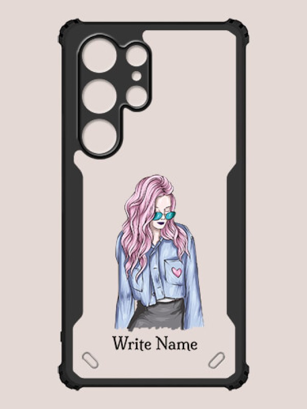 Custom Galaxy S24 Ultra 5G Custom Hybrid Mobile Phone Case With Cool Girl Design