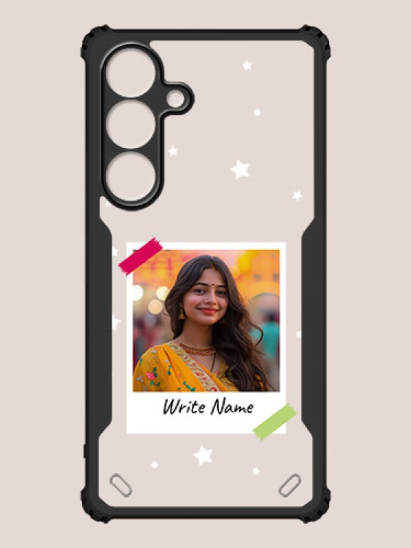 Custom Galaxy S25 5G Custom Hybrid Mobile Phone Case With Polaroid Picture Style Design