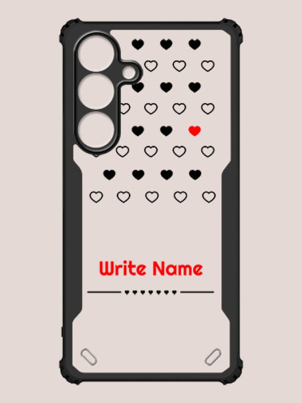 Custom Galaxy S25 5G Custom Hybrid Mobile Phone Case With Heart Themed Design