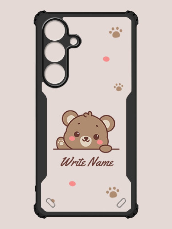 Custom Galaxy S25 5G Custom Hybrid Mobile Phone Case With Cute Bear Cub Design