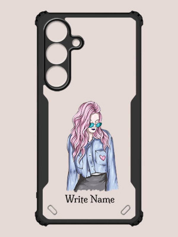 Custom Galaxy S25 5G Custom Hybrid Mobile Phone Case With Cool Girl Design