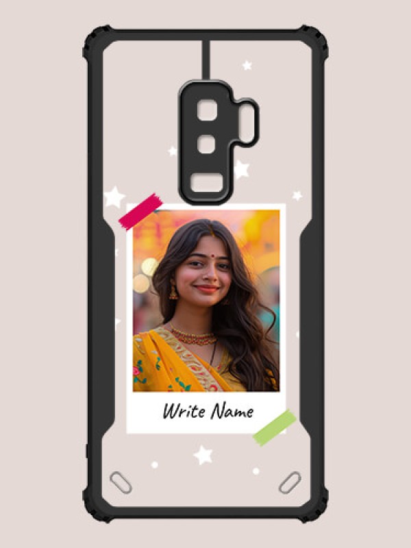 Custom Galaxy S9 Plus Custom Hybrid Mobile Phone Case With Polaroid Picture Style Design