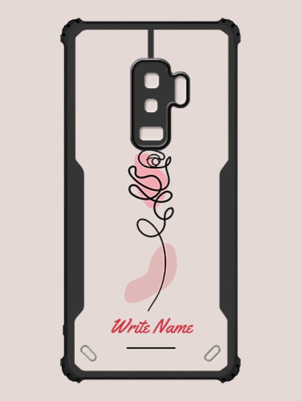 Custom Galaxy S9 Plus Custom Hybrid Mobile Phone Case With Rose Flower Design