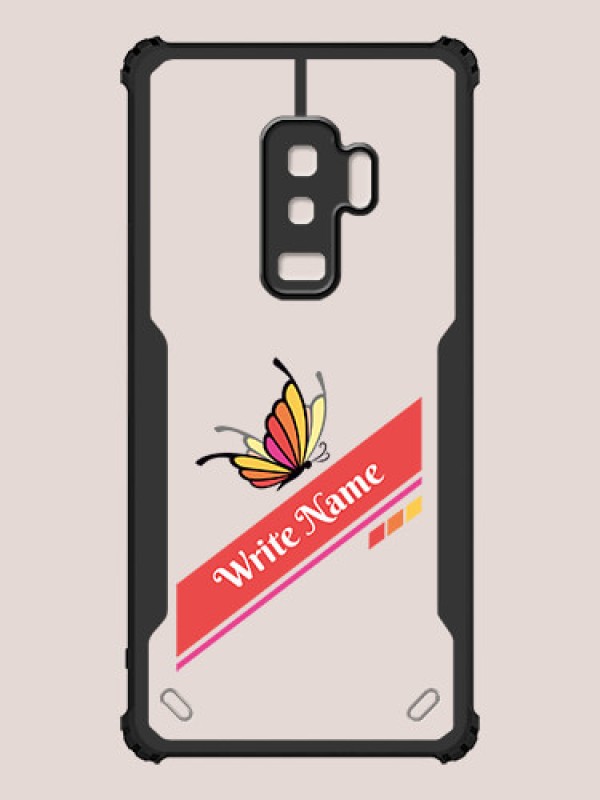Custom Galaxy S9 Plus Custom Hybrid Mobile Phone Case With Colorful Butterfly Design