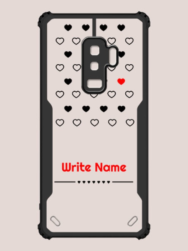 Custom Galaxy S9 Plus Custom Hybrid Mobile Phone Case With Heart Themed Design