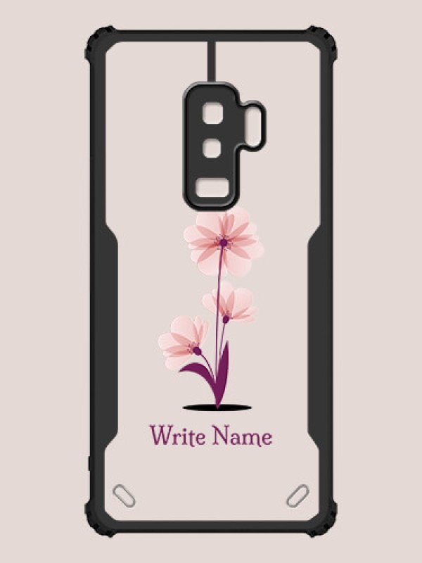 Custom Galaxy S9 Plus Custom Hybrid Mobile Phone Case With Flower Design