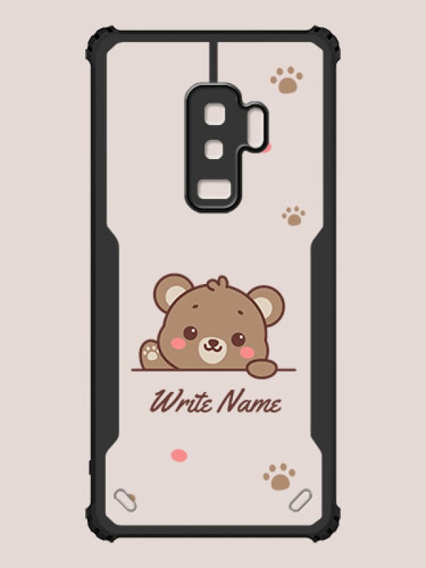 Custom Galaxy S9 Plus Custom Hybrid Mobile Phone Case With Cute Bear Cub Design