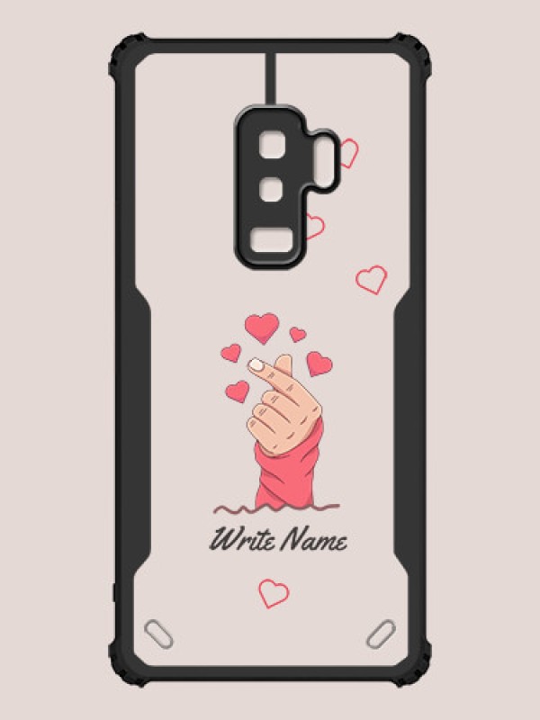 Custom Galaxy S9 Plus Custom Hybrid Mobile Phone Case With Lovely Floating Hearts Design