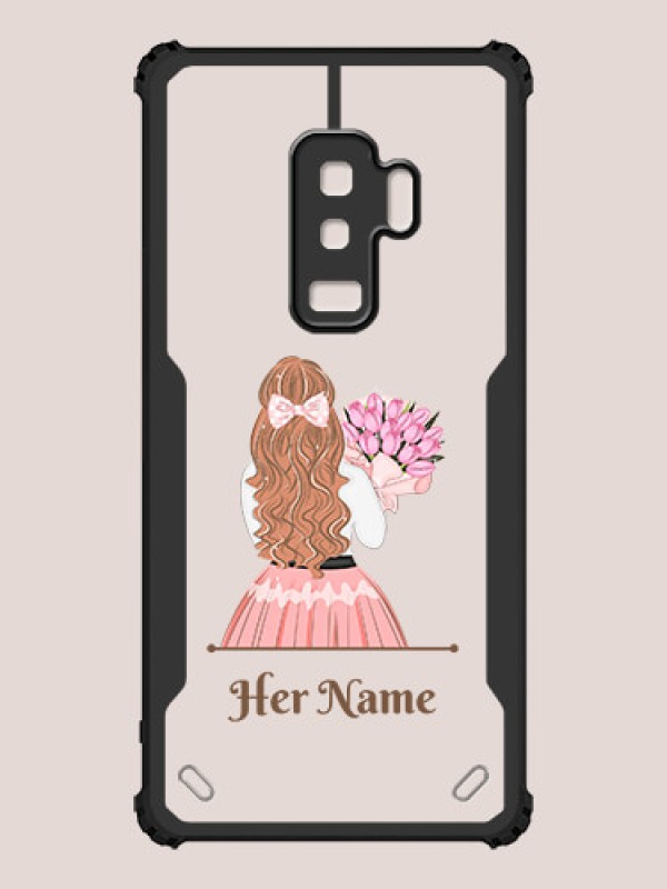 Custom Galaxy S9 Plus Custom Hybrid Mobile Phone Case With Beautiful Woman Design