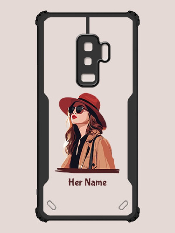 Custom Galaxy S9 Plus Custom Hybrid Mobile Phone Case With Independent Woman Design