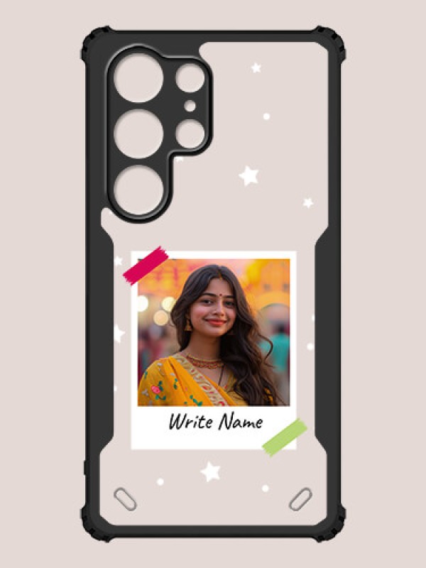 Custom Galaxy S25 Ultra 5G Custom Hybrid Mobile Phone Case With Polaroid Picture Style Design