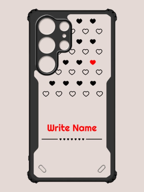 Custom Galaxy S25 Ultra 5G Custom Hybrid Mobile Phone Case With Heart Themed Design