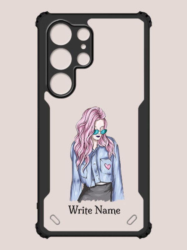 Custom Galaxy S25 Ultra 5G Custom Hybrid Mobile Phone Case With Cool Girl Design