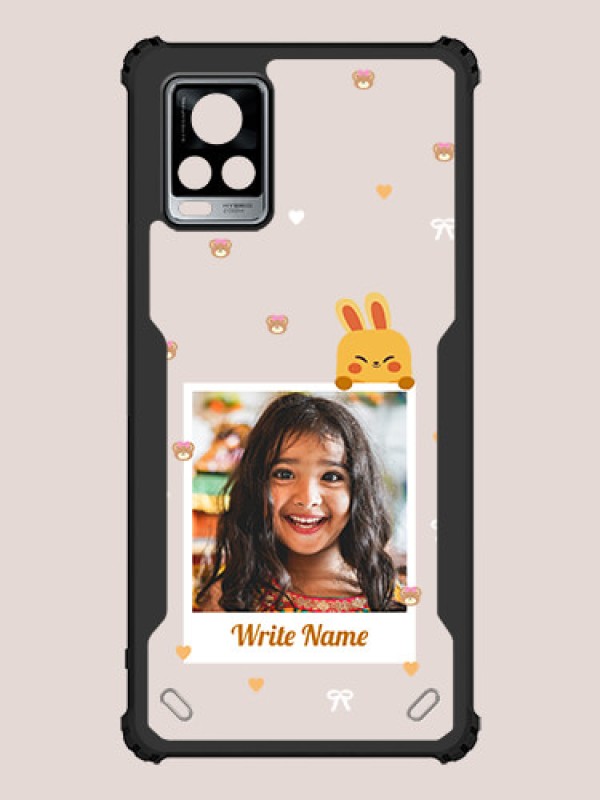 Custom Vivo V20 Pro Custom Hybrid Mobile Phone Case With Cute Yellow Mouse Themed Polaroid Picture Style Design