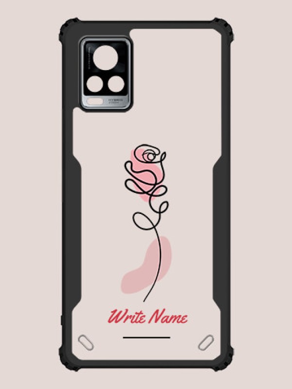 Custom Vivo V20 Pro Custom Hybrid Mobile Phone Case With Rose Flower Design