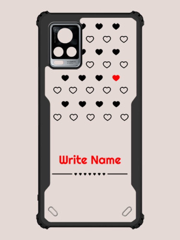 Custom Vivo V20 Pro Custom Hybrid Mobile Phone Case With Heart Themed Design