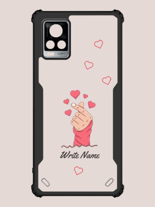 Custom Vivo V20 Pro Custom Hybrid Mobile Phone Case With Lovely Floating Hearts Design