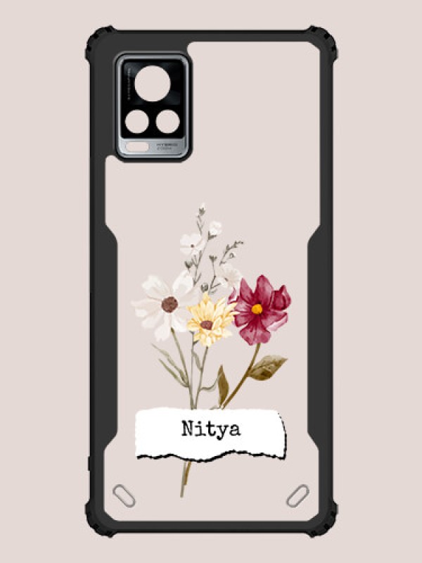 Custom Vivo V20 Pro Custom Hybrid Mobile Phone Case With Beautiful Flowers Design