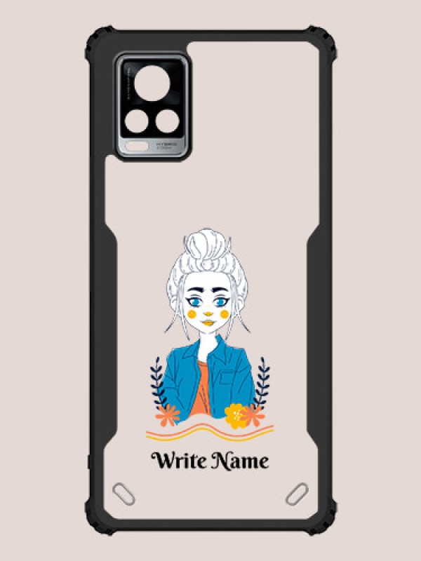 Custom Vivo V20 Pro Custom Hybrid Mobile Phone Case With Cute Cartoon Girl Design