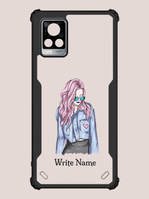 Custom Vivo V20 Pro Custom Hybrid Mobile Phone Case With Cool Girl Design