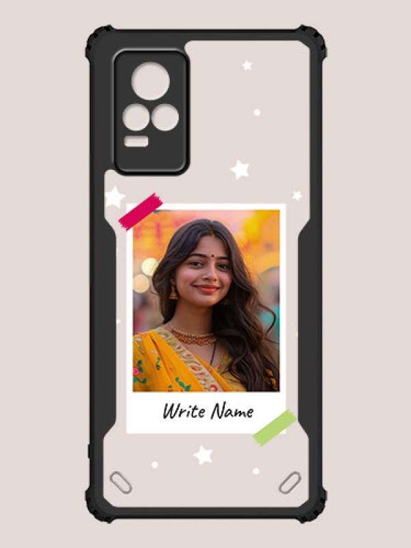 Custom Vivo V21e Custom Hybrid Mobile Phone Case With Polaroid Picture Style Design