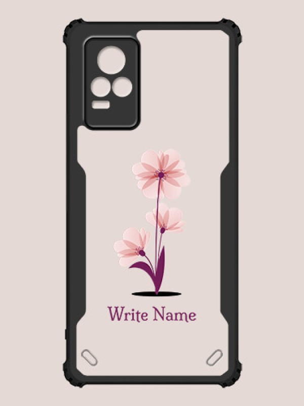 Custom Vivo V21e Custom Hybrid Mobile Phone Case With Flower Design