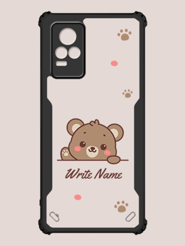 Custom Vivo V21e Custom Hybrid Mobile Phone Case With Cute Bear Cub Design