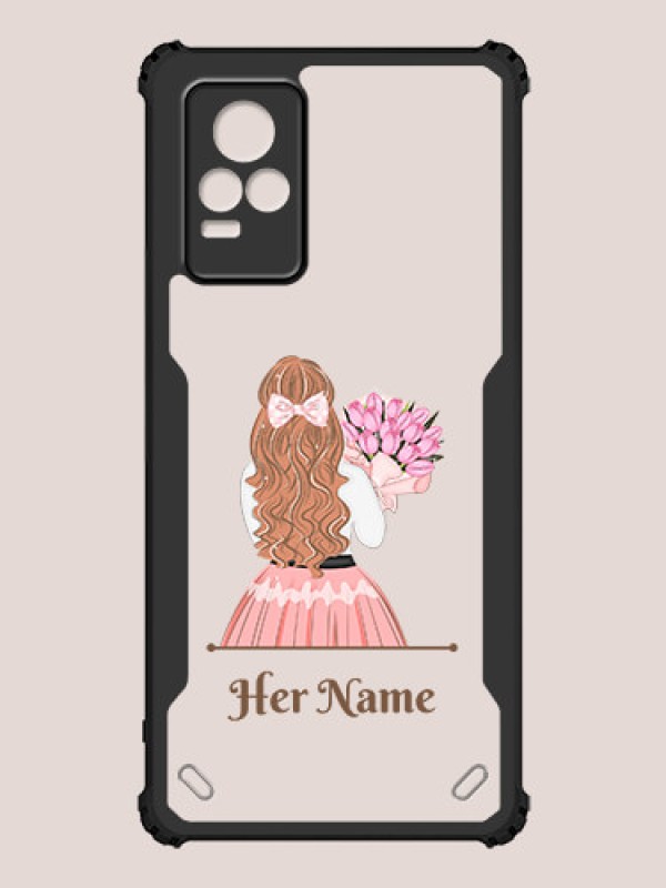 Custom Vivo V21e Custom Hybrid Mobile Phone Case With Beautiful Woman Design