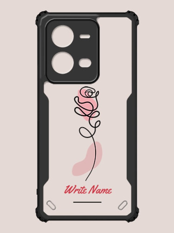 Custom Vivo V25e 5G Custom Hybrid Mobile Phone Case With Rose Flower Design