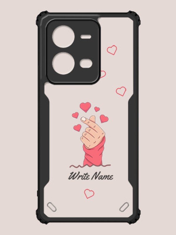 Custom Vivo V25e 5G Custom Hybrid Mobile Phone Case With Lovely Floating Hearts Design