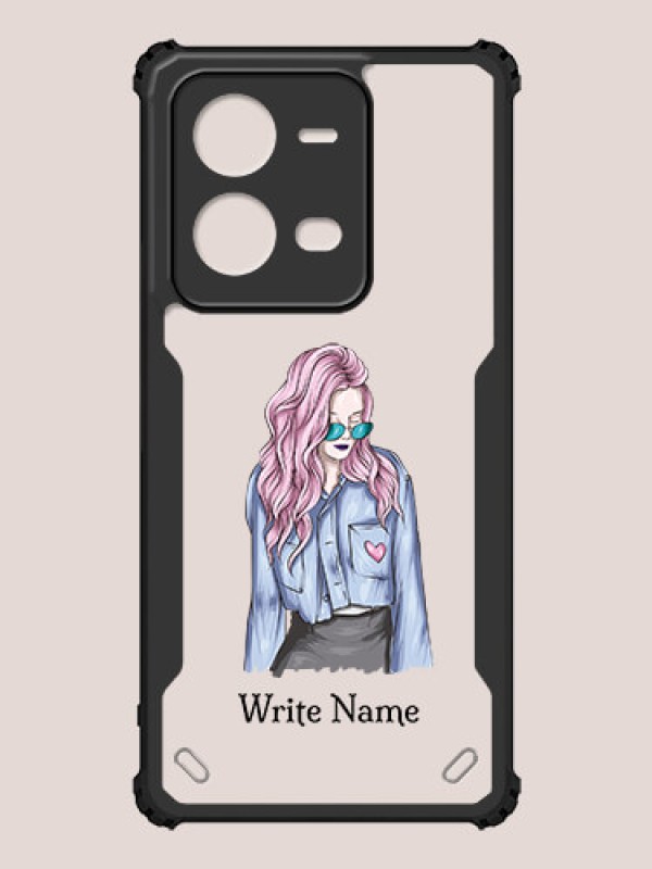 Custom Vivo V25e 5G Custom Hybrid Mobile Phone Case With Cool Girl Design