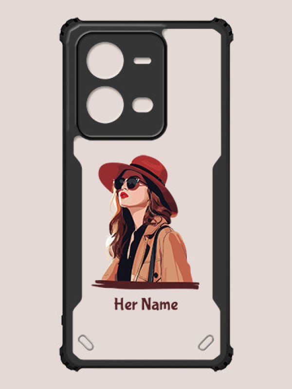 Custom Vivo V25e 5G Custom Hybrid Mobile Phone Case With Independent Woman Design