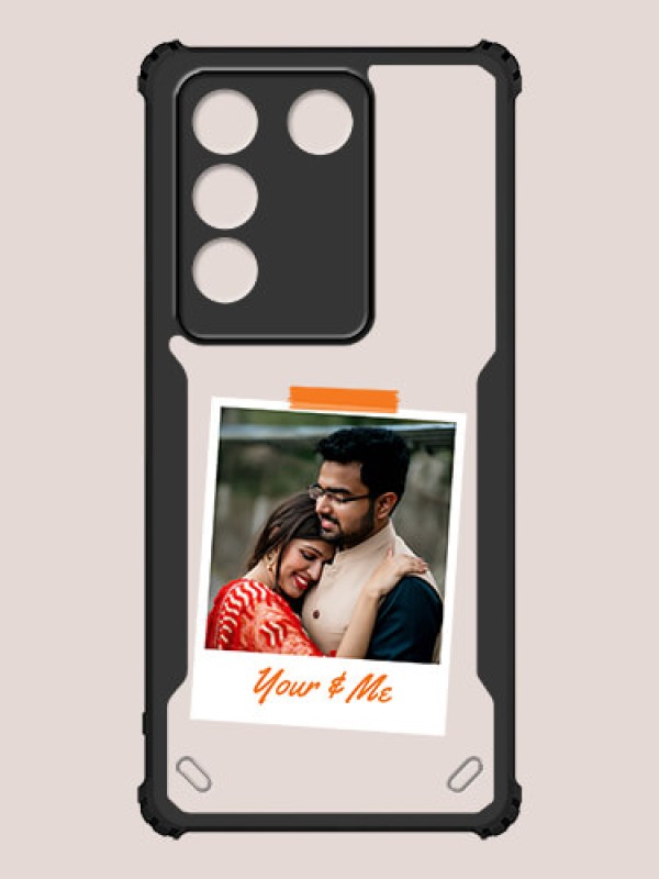 Custom Vivo V27 Pro Custom Hybrid Mobile Phone Case With You and Me Themed Polaroid Picture Style Design