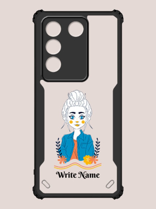Custom Vivo V27 Pro Custom Hybrid Mobile Phone Case With Cute Cartoon Girl Design
