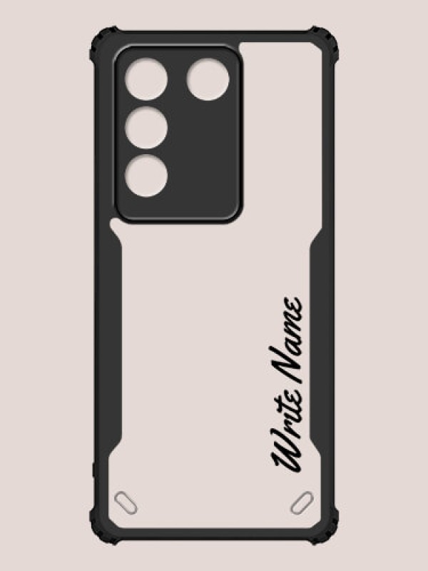 Custom Vivo V27 Custom Hybrid Mobile Phone Case With Simple Text Design