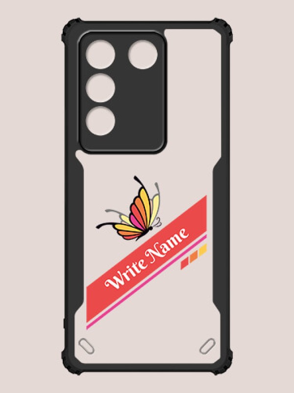 Custom Vivo V27 Custom Hybrid Mobile Phone Case With Colorful Butterfly Design