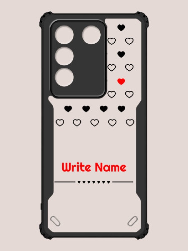 Custom Vivo V27 Custom Hybrid Mobile Phone Case With Heart Themed Design