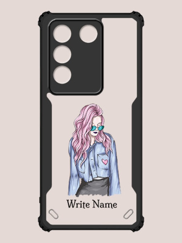 Custom Vivo V27 Custom Hybrid Mobile Phone Case With Cool Girl Design