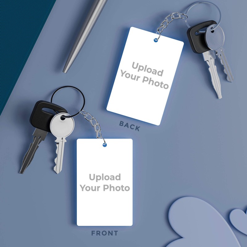 Buy Rectangle Shaped Photo Keychains With Two Side Print On Acrylic
