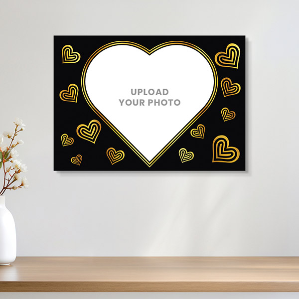 Explore Infinite Heart Gold Foil Acrylic Frame