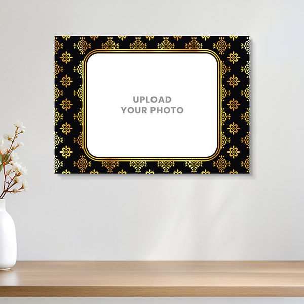 Explore Floral Border Gold Foil Acrylic Frame