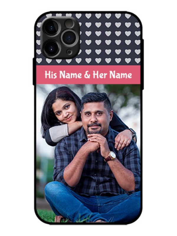 Custom iPhone 11 Pro Max Custom Metal Phone Case - Love Symbols Design