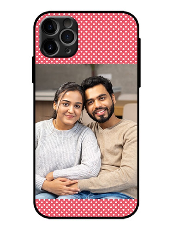 Custom iPhone 11 Pro Max Custom Metal Phone Case - White Dotted Design