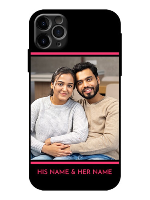 Custom iPhone 11 Pro Max Custom Metal Phone Case - With Add Text Design