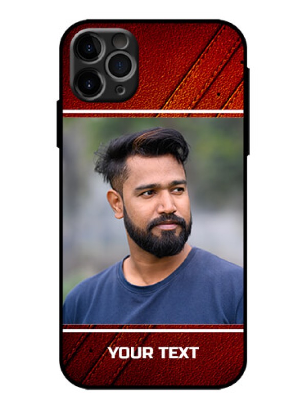 Custom iPhone 11 Pro Max Custom Metal Phone Case - Leather Phone Case Design