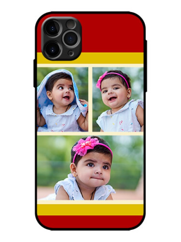 Custom iPhone 11 Pro Max Custom Metal Phone Case - Multiple Pic Upload Design