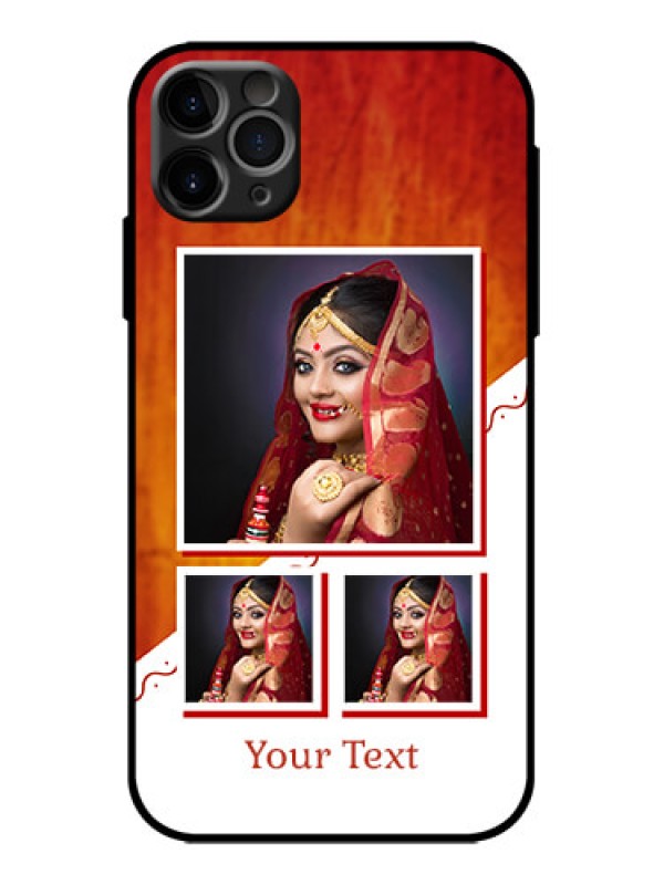 Custom iPhone 11 Pro Max Custom Metal Phone Case - Wedding Memories Design